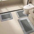 3Pcs Bathroom Rug Set Quick Drying Super Absorbent Bath Mats Anti-Slip Rubber Backing Floor Carpet U-Shaped Contour Toilet Rug Washable Pedestal Mat for Shower Tub Kitchen Washroom Accessories TAVEN System LLC