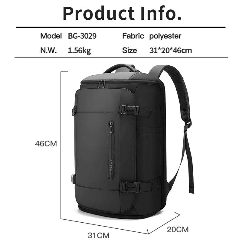 BANGE Carry On Travel Backpack Cabin Bag Men Laptop Luggage Bag TAVEN System LLC