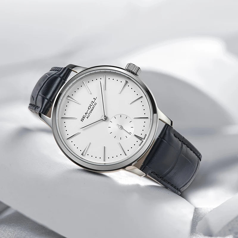 Men Luxury Hand Wind Mechanical Leather Business Wrist Watch TAVEN System LLC