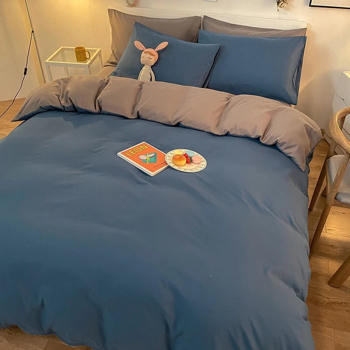 2025 New Solid Color Duvet Cover Double/Queen Size Anti-Mite Durable Comforter Cover Simple Durable (No Pillowcase) TAVEN System LLC