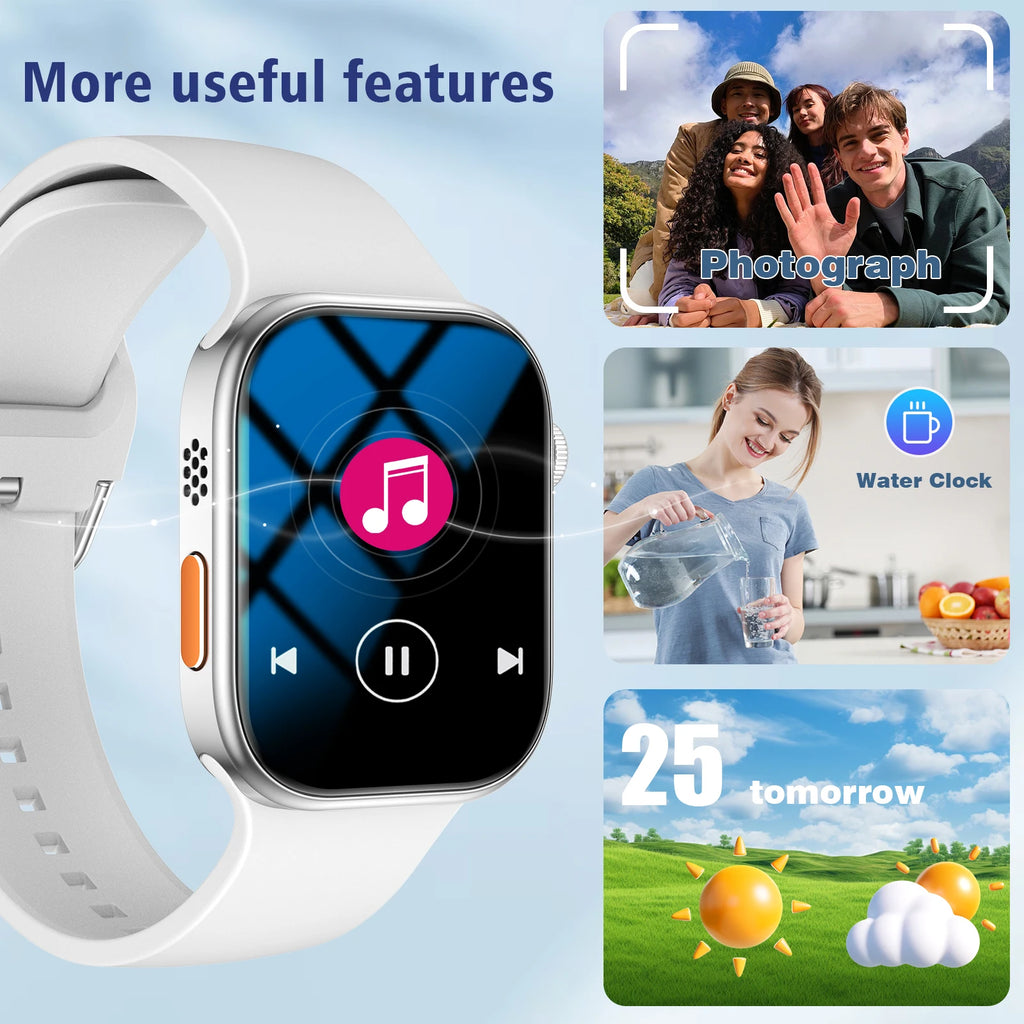 Smart Watch Bluetooth Call Message Display Fitness Monitoring Bracelet Christmas Gift Suitable for Android iPhone TAVEN System LLC