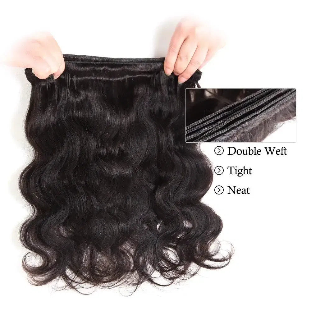 Color: Natural Color, Material Grade: Remy Hair, Longest Hair Proportion: 25%-30%, Ships From: CHINA, Stretched Length: 10 10 12 - Body Wave Bundles Human Hair Brazilian Virgin Hair Loose Body Wave Extensions Unprocessed Human Hair Wavy Bundles Natural Bl Taven