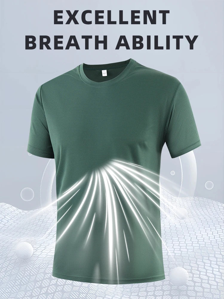 6-Pack Men's Breathable Polyester Crew Neck T-Shirts - Lightweight, Moisture-Wicking Short Sleeve Tops in Multiple Colors for Casual Wear and Outdoor Activities TAVEN System LLC