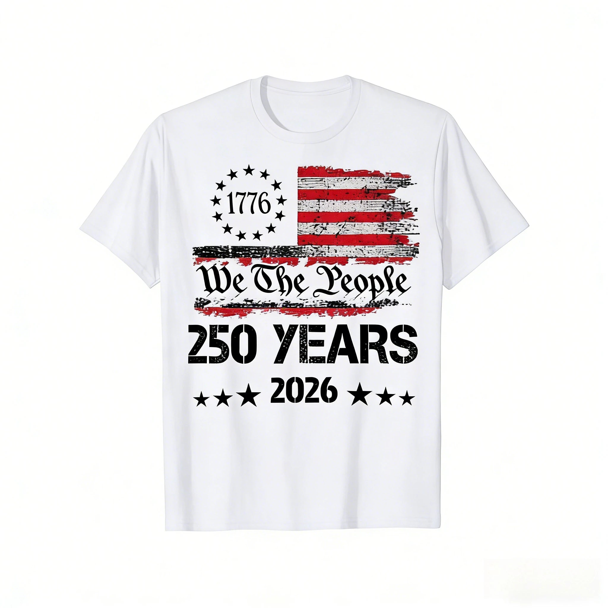 Independence Day 250th Anniversary Cotton Graphic T-Shirt TAVEN System LLC