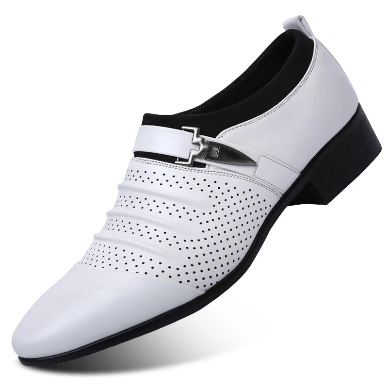 Hollow Out Oxfords Formal Shoes Mens Leather Wedding Shoes Black Heren Schoenen Oxford Shoes For Men Dress Shoes 2026 Loafers TAVEN System LLC