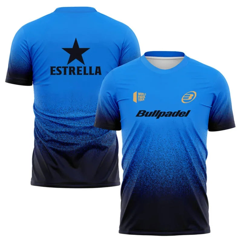 Men Gradient Oversized T-Shirt Tennis Sportswear Summer Casual Tee
