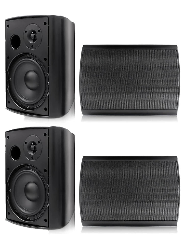 Herdio 6.5 Inch 800W Outdoor Bluetooth Speakers Waterproof HD Digital Stereo Effect Wall Mounted Sound System For Patio 2 Pairs TAVEN System LLC