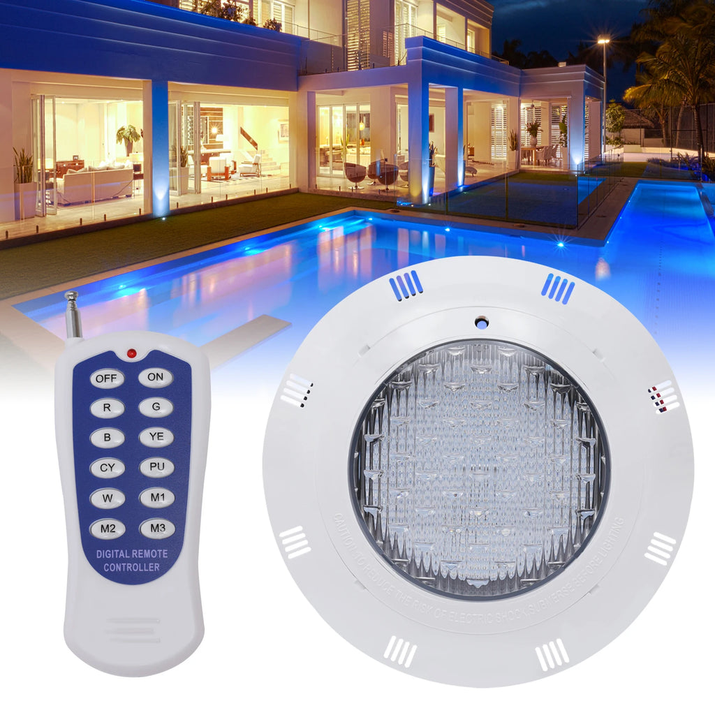 45W RGB LED Underwater Swimming Pool Light IP68 Waterproof 7 Colors Changing Underwater Pool Lights with Remote Control TAVEN System LLC