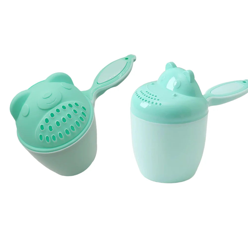 1PC Baby Cartoon Bear Bathing Cup Newborn Kid Shower Shampoo Cup Bailer Baby Kids Shower Water Spoon Bath Wash Cups for 3 Colors TAVEN System LLC