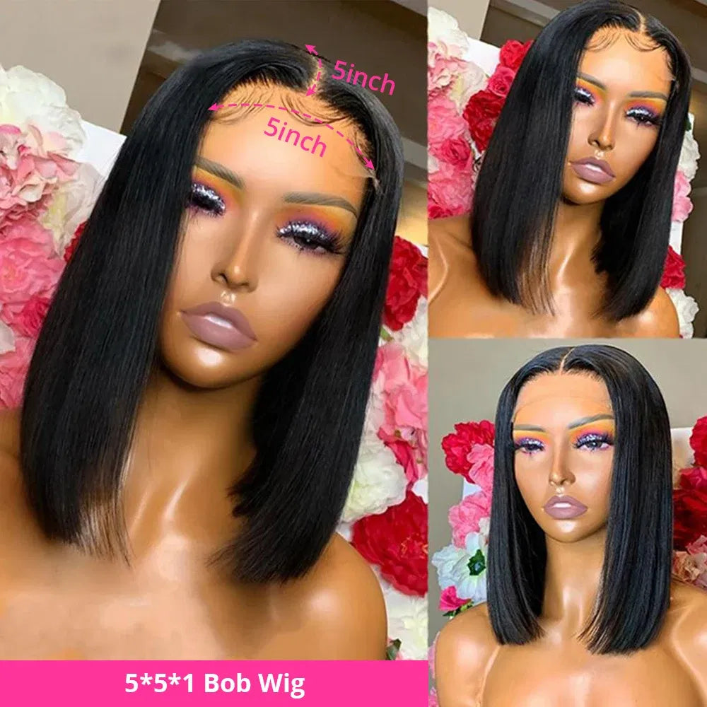 Hair Color: F2/33, Ships From: CHINA, Stretched Length: 14inches - 180% Short Bob Wig Lace Front Human Hair Wigs For Women Human Hair Bone Straight Human Hair Wig Transparent Lace Frontal Wig Taven