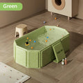 1PC green and white children's portable thick folding bathtub, suitable for travel TAVEN System LLC