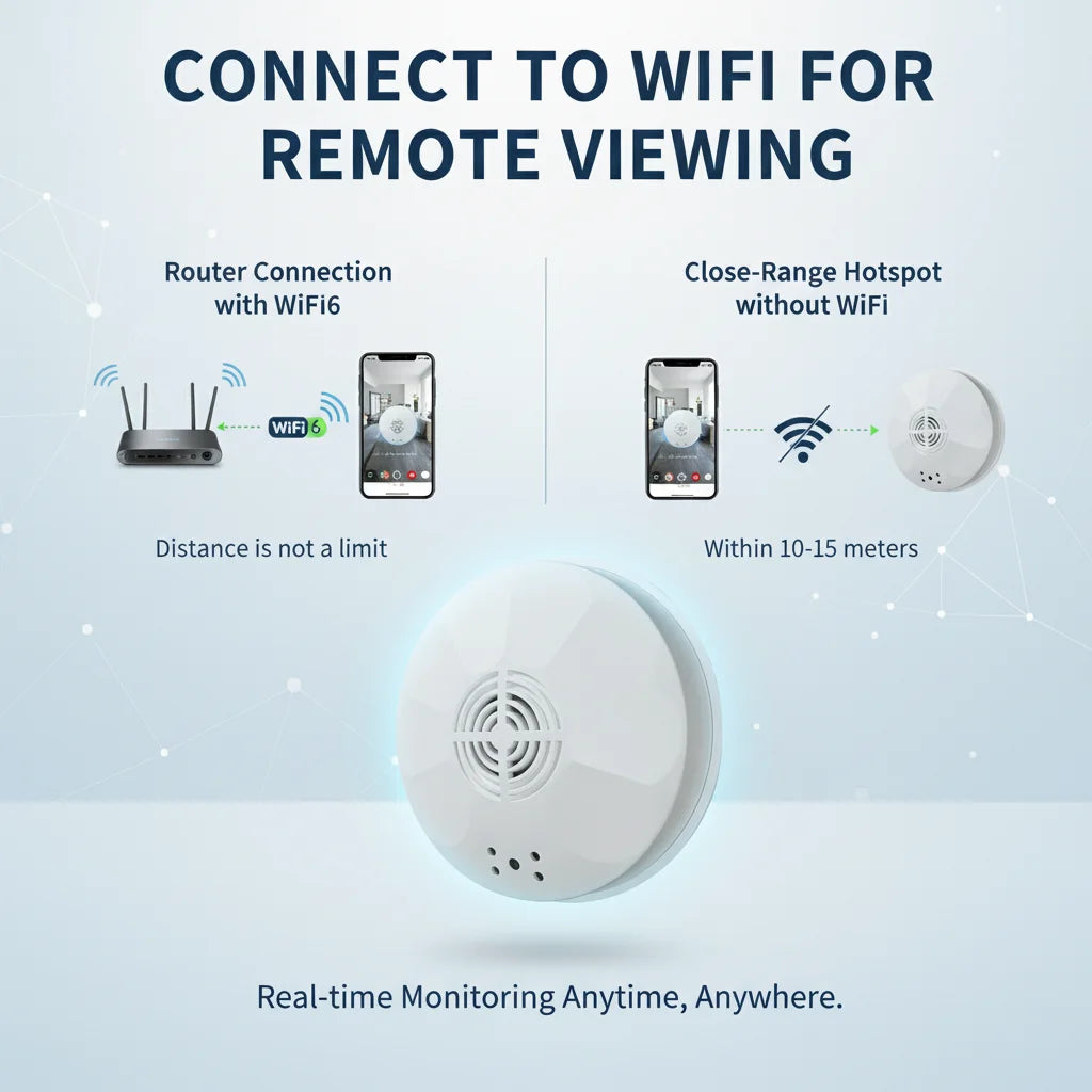 Mini Security Camera 1080P HD, WiFi Remote View, Motion Detection & Recording, Ceiling-Mounted for Home/Office/Hotel Indoor Use TAVEN System LLC