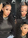 Color: Natural Color, Material Grade: virgin hair, Stretched Length: 24inches, Bulk Buy: 5pcs/lot - Bulk hair braiding Water Wave Bulk 18 inch human hair Boho braids with for knotless box or curly loose wave Taven