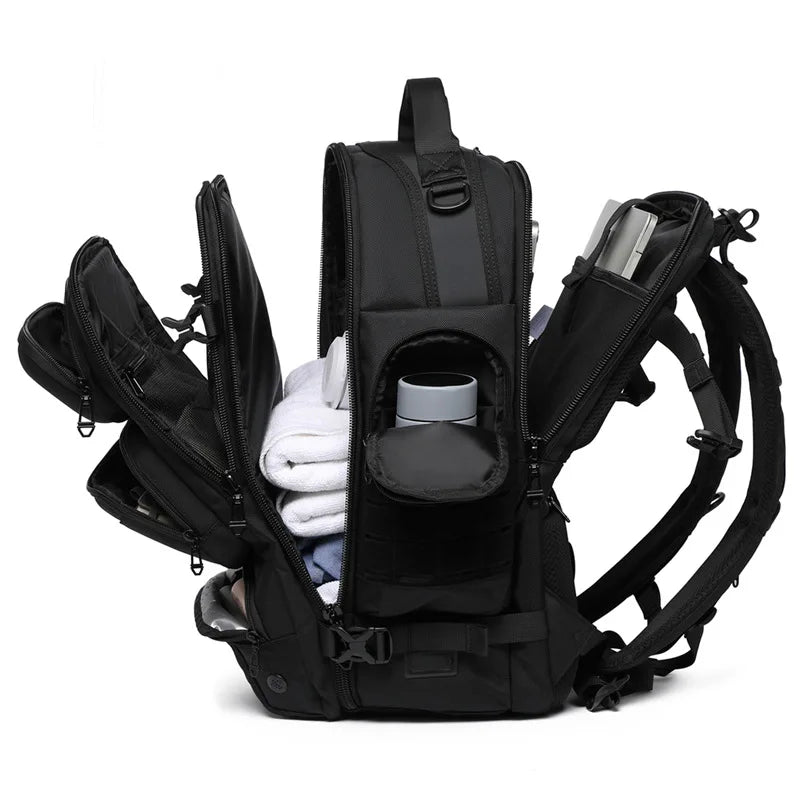 Men Travel Backpack Oxford 15.6 Inch Laptop Bag Shoe Compartment TAVEN System LLC