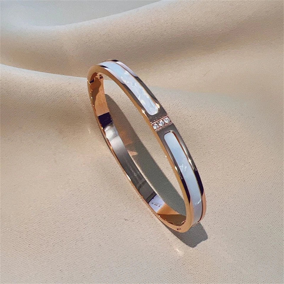 ZAKOL 5/1pcs Sparkling Zirconia Inlaid Stainless Steel Bracelet Set for Women Stackable Bangles Fashion Non Fading Jewelry Gift TAVEN System LLC