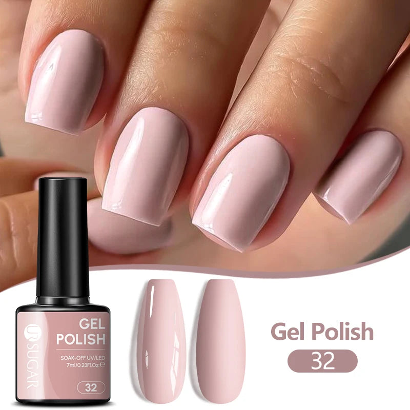 UR SUGAR 7ML Nail Gel Fresh Macaron 107 Colors All For Manicure Semi Permanent Soak Off LED UV Long-Lasting Nail Art Varnish TAVEN System LLC