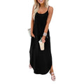 Women Casual Maxi Dress Spaghetti Strap Summer Beach Sundress
