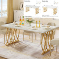 Tribesigns 63 Inch Faux Marble Dining Table TAVEN System LLC