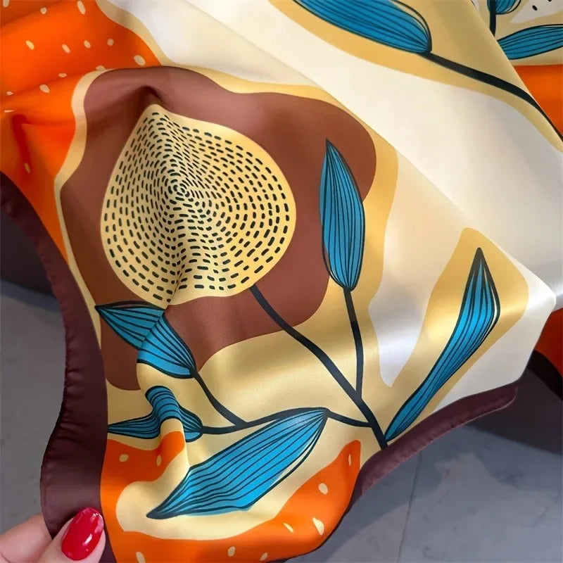 70cm Polka Dot Printed Silk Scarf Women Simulated Silk Elegant and Versatile Headwear Bag Accessories Clothing Square Scarf TAVEN System LLC