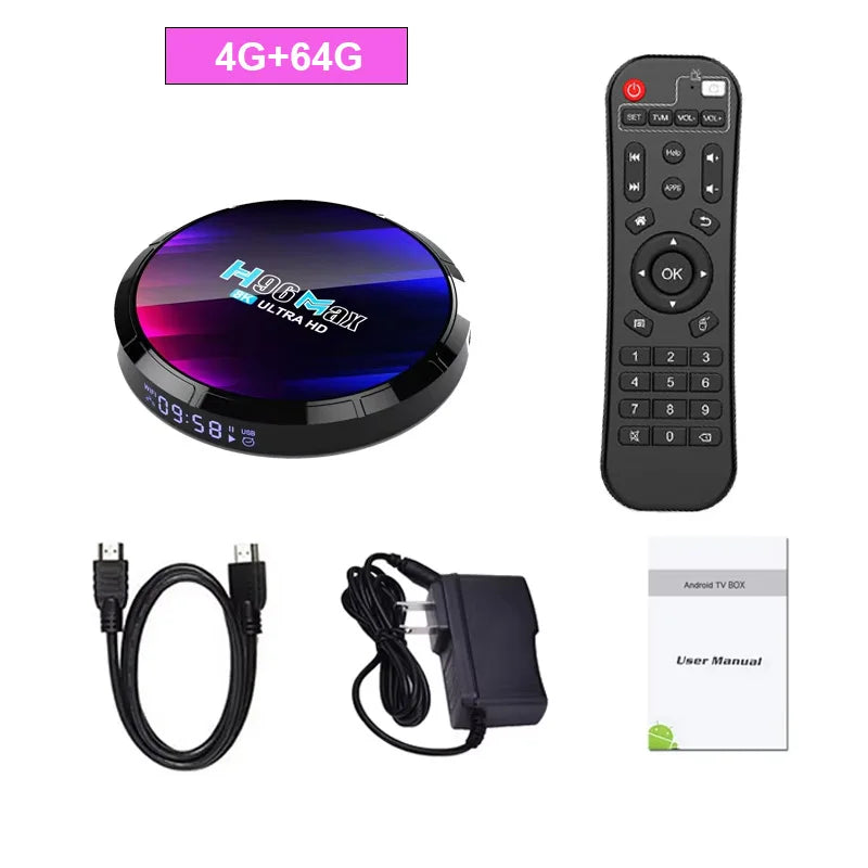Android 13 Smart TV Box H96 Max RK3528 Quad-core WIFI6 BT 5.0 8k UHD Output 100M/LAN Smart Set Top Box Streaming Media Player TAVEN System LLC