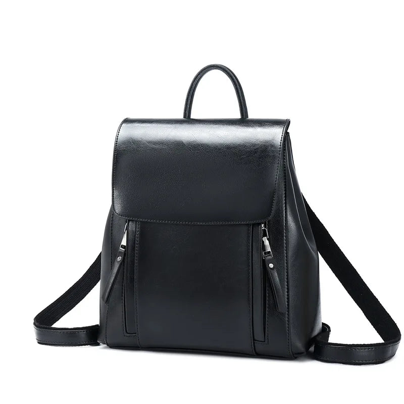 Women Genuine Leather Backpack Shoulder Bag Fashion Laptop Rucksack TAVEN System LLC