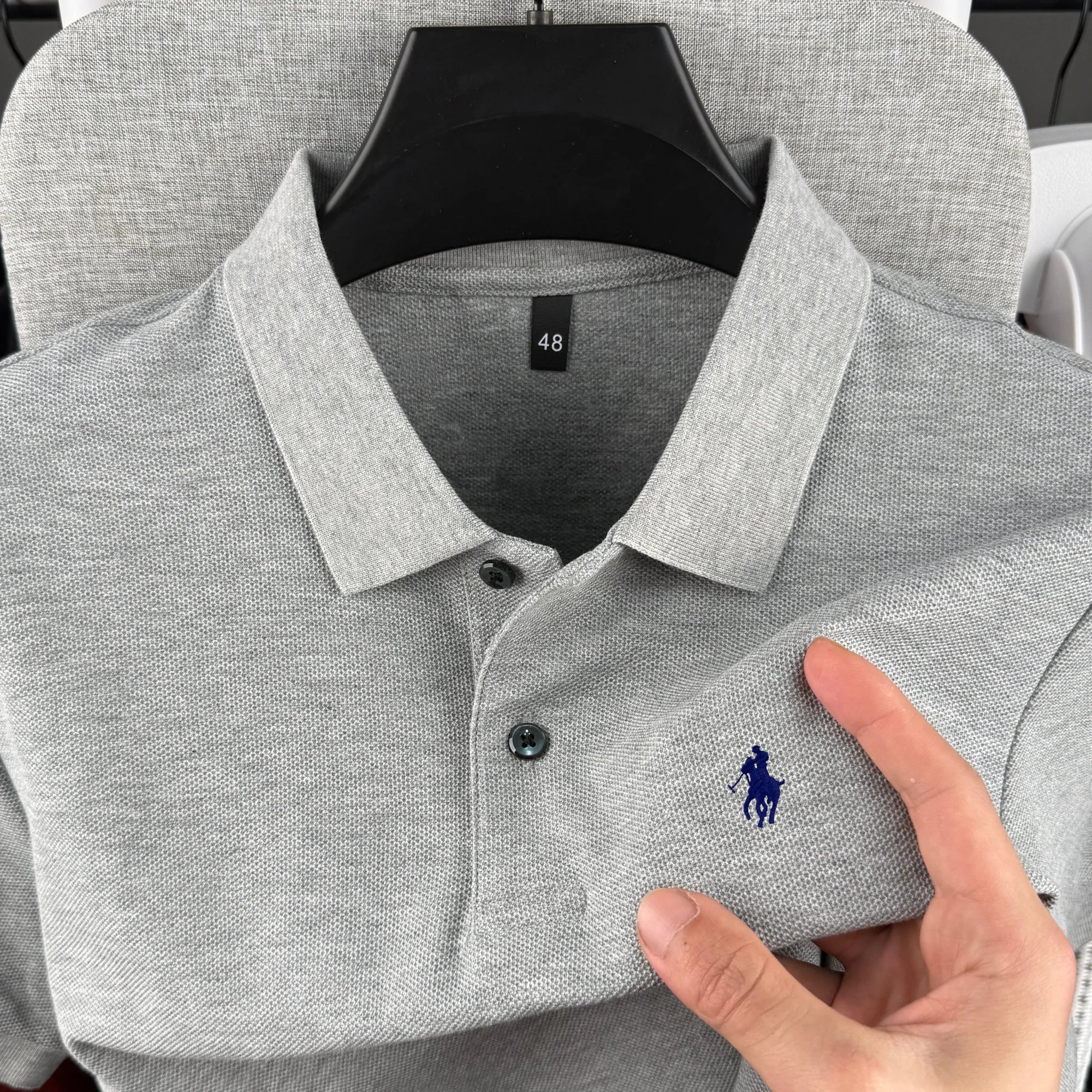 100% pure cotton high-end brand men's short sleeve polo shirt 2026 summer luxury fashion pony embroidery golf top casual T-shirt TAVEN System LLC
