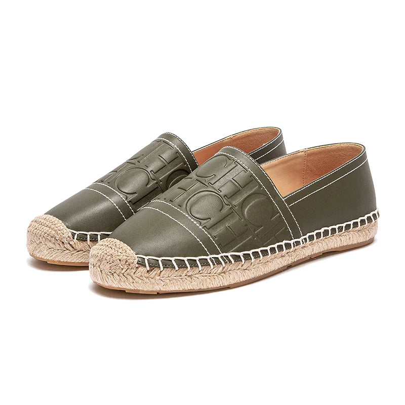 Women Beach Flats Anti-Slip Hemp Sole Slip On Shoes TAVEN System LLC