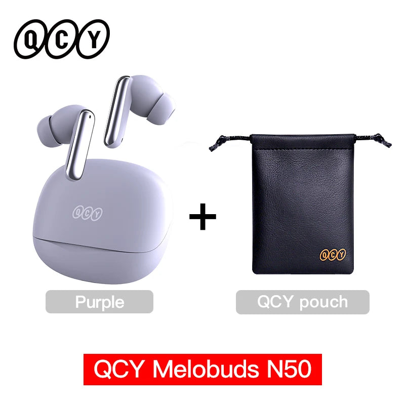 QCY Melobuds N50 ANC Bluetooth 5.4 Wireless Earphones Active Noise Cancellation 6 Mics Clear Call Earbuds Multipoint Connection TAVEN System LLC