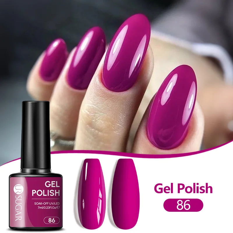 UR SUGAR 7ML Nail Gel Fresh Macaron 107 Colors All For Manicure Semi Permanent Soak Off LED UV Long-Lasting Nail Art Varnish TAVEN System LLC