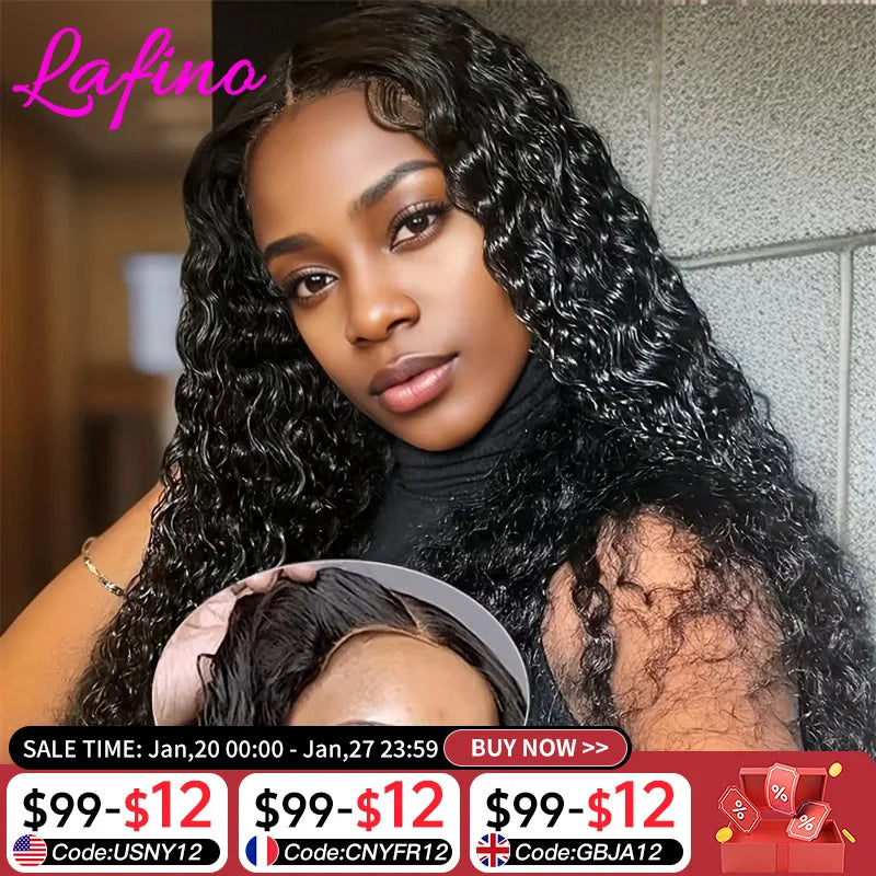 Hair Color: #4, Density: 190%, Ships From: CHINA, Stretched Length: 18inches - Glueless Wig Human Hair Ready To Wear Curly Wigs Human Hair Lace Frontal Wig Glueless Wig 100% Human Hair 5x5 Closure Wig Taven