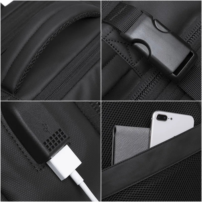 BANGE Expandable Travel Laptop Backpack USB Business Waterproof Bag TAVEN System LLC