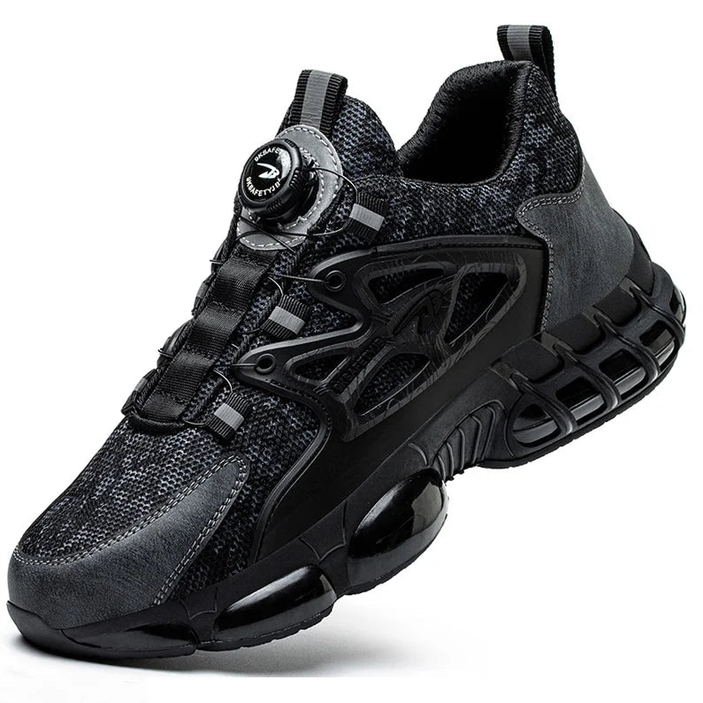 Unisex Rotating Button Safety Shoes Men For Work Sneakers Shoes Puncture-Proof Protective Women Shoes Steel Toe Work Boots TAVEN System LLC