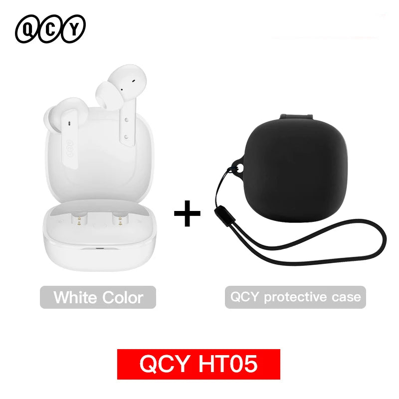 QCY HT05 ANC Wireless Earphone 40dB Noise Cancelling Bluetooth 5.2 Headphone 6 Mic ENC HD Call TWS Earbuds Transparency Mode TAVEN System LLC