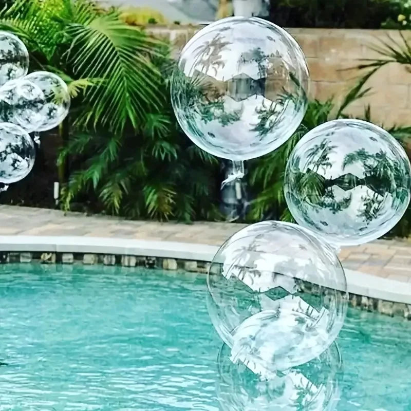 10pcs 8/10/12/16/18/20/24/inch Transparent Bobo Balloon Clear Bubble Balloon For Wedding Birthday Party Decoration Helium Ballon TAVEN System LLC