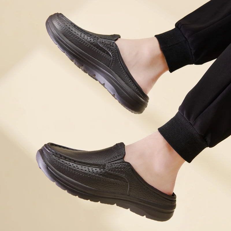 Summer Men Chef Shoes Anti Slip and Oil Proof Men's Work Shoes EVA Lazy Slippers Casual Trendy Slipper Fashion Garden Shoes TAVEN System LLC