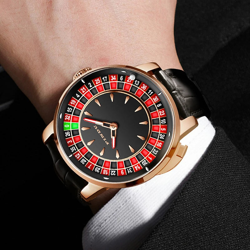 Men’s Automatic Skeleton NH35 Sapphire Leather Watch TAVEN System LLC