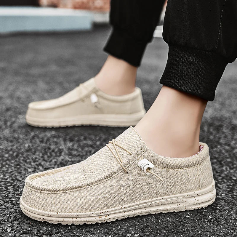 Men Canvas Slip On Loafers Lightweight Breathable Casual Shoes TAVEN System LLC