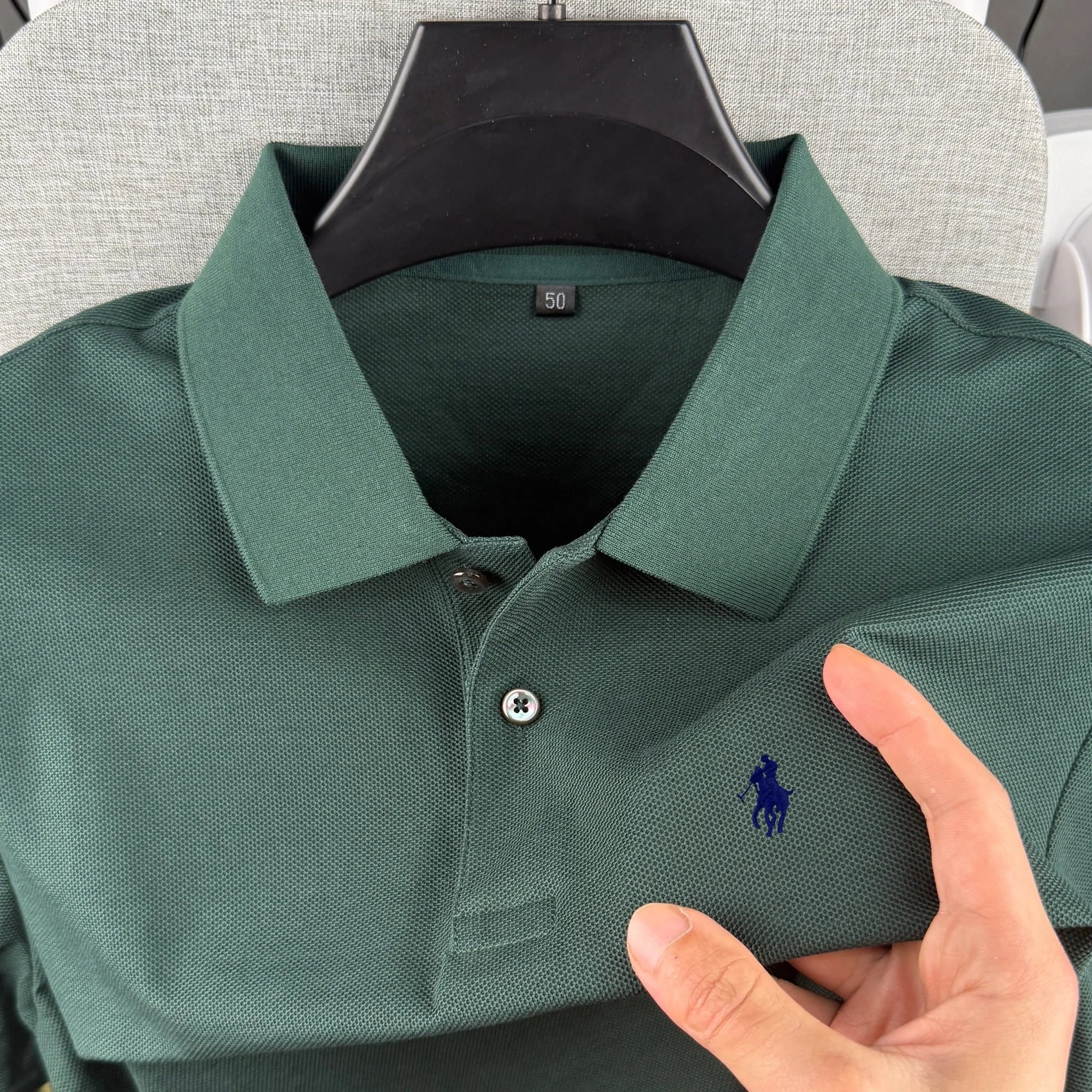 100% pure cotton high-end brand men's short sleeve polo shirt 2026 summer luxury fashion pony embroidery golf top casual T-shirt TAVEN System LLC