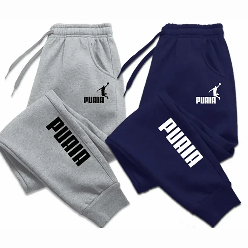 PUAIA Print Men's Pants Autumn/Winter New Sport Jogging Trousers Fitness Loose Fit Clothing Solid Color Outfit Streetwear Pants TAVEN System LLC