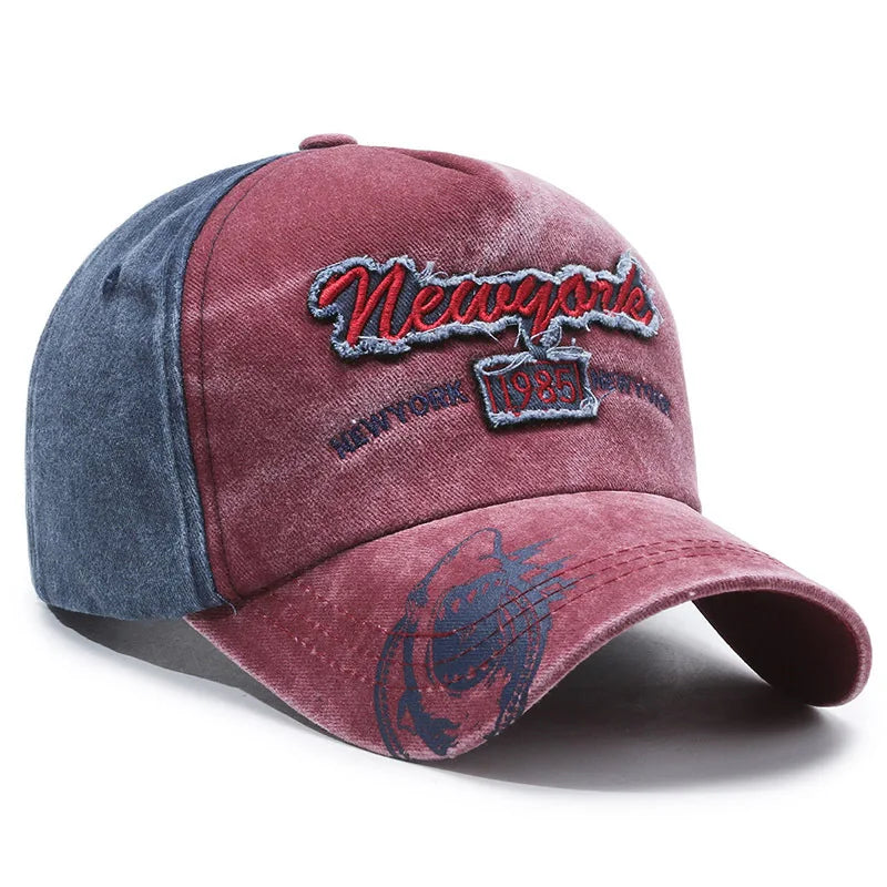 Washed Cotton Baseball Cap Retro Sun Hat Adjustable Cap TAVEN System LLC