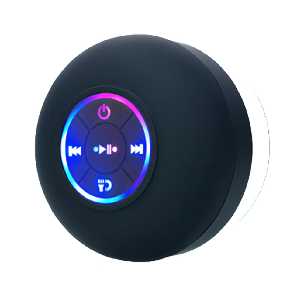 Portable Wireless Bluetooth Speaker LED Light IPX4 Waterproof Loudspeaker Outdoor Bathroom Large Suction Cup Stereo Sound Box TAVEN System LLC