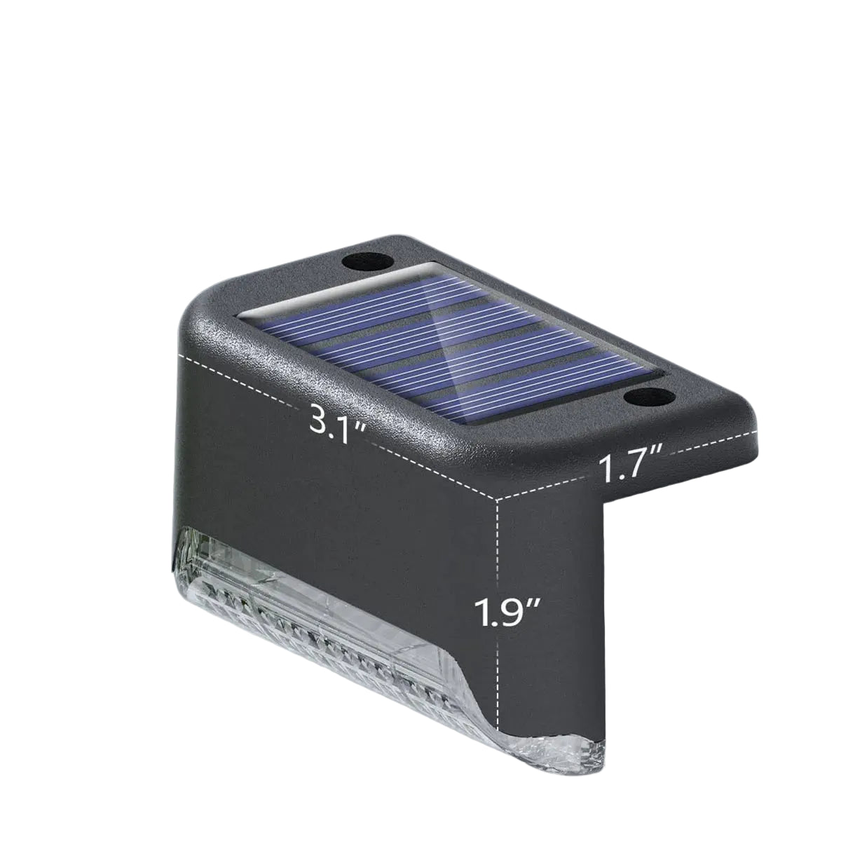 Waterproof solar LED deck step lights for outdoor stairs 4 pack