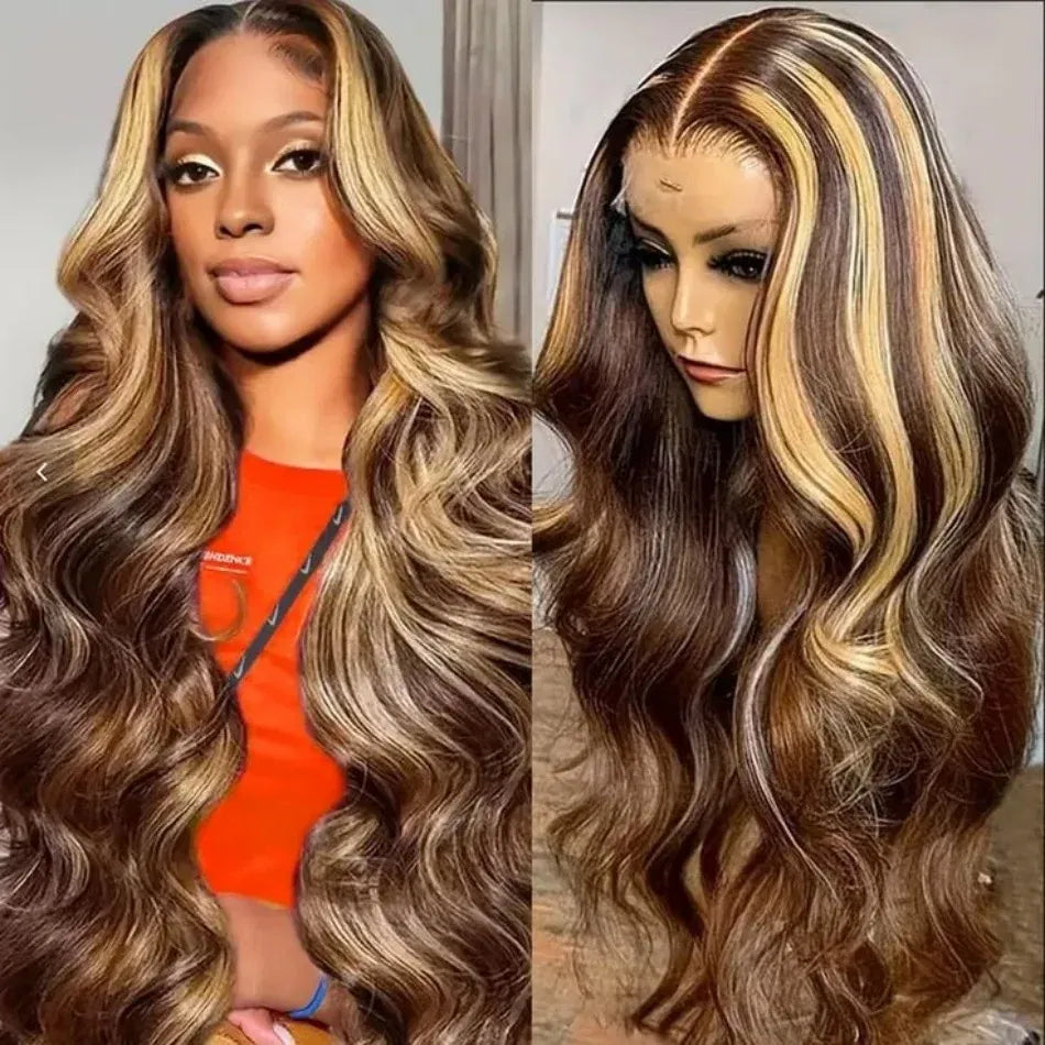 Stretched Length: 26inches, Hair Color: #16, Density: 180%, Ships From: CHINA - Highlight Wig Human Hair P4/27 Body Wave Wigs Highlight 13x6 Hd Lace Frontal Wig Human Hair 13x4 Hd Lace Front Human Hair Wigs Taven