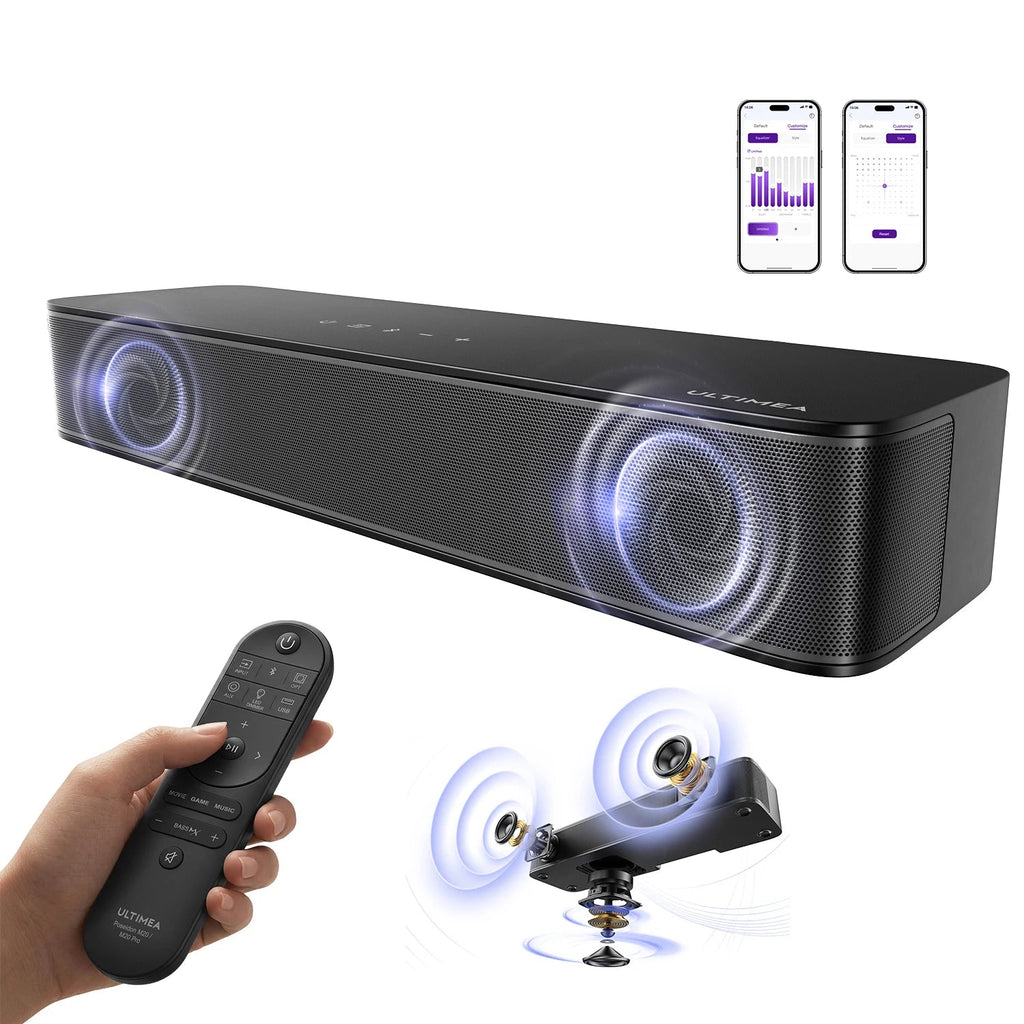 ULTIMEA 120W 2.1ch Compact Soundbar for TV, 3-Inch Built-in Subwoofer, Bluetooth 5.3 TV Sound Bar Speakers TAVEN System LLC