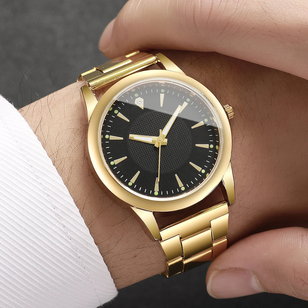 2PCS Couple's Watches Men Business Watch Fashion Analog Women Quartz Watch (Without Box) - TAVEN System LLC