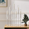 4pcs 7-Arm Acrylic Candlestick Clear Candelabra 26.5 Inch Tall for Wedding Birthday Party Living Room Decor TAVEN System LLC