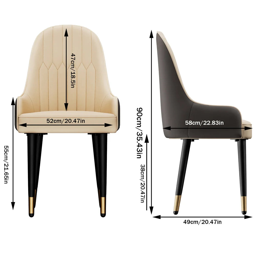 LUVODI Modern Luxury Microfiber Leather Dining Chairs Set TAVEN System LLC