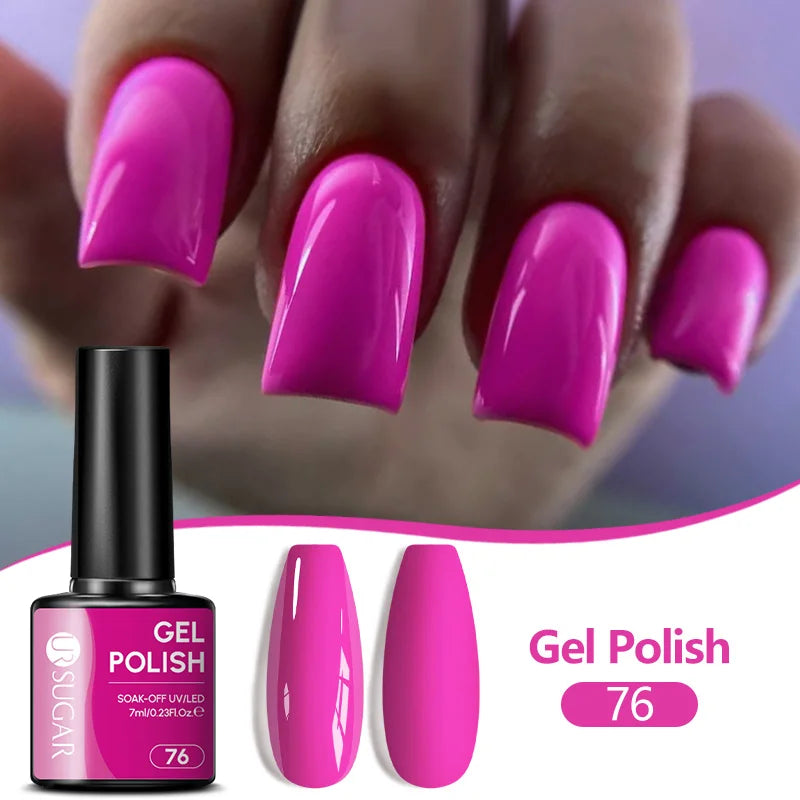 UR SUGAR 7ML Nail Gel Fresh Macaron 107 Colors All For Manicure Semi Permanent Soak Off LED UV Long-Lasting Nail Art Varnish TAVEN System LLC