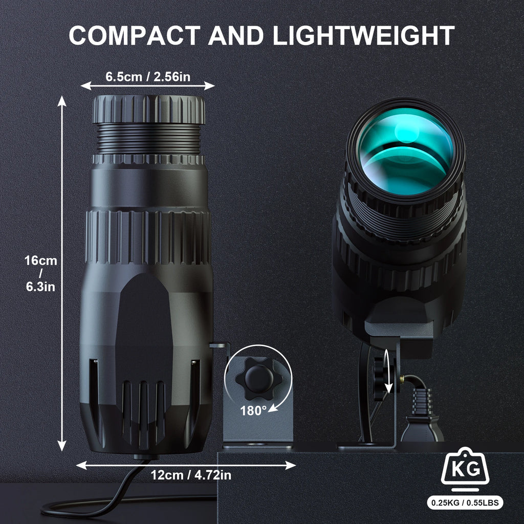 Yiflamefly 10W RGBW LED Pinspot Stage Light With Remote Manual Focus Mini Pinspot Light For DJ Disco Party Bar Club Show Wedding TAVEN System LLC