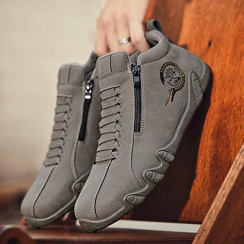 Men Side Zipper Short Boots Casual Outdoor Fashion Sneakers Shoes